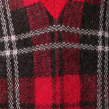Alexander McQueen runway collectio red tartan mohair knitwear sweater with distressed detailing