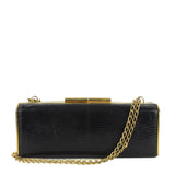 Vintage Gucci purse finished in black lizard leather