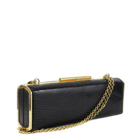Vintage Gucci purse finished in black lizard leather