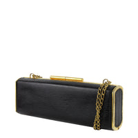 Vintage Gucci purse finished in black lizard leather