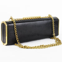 Vintage Gucci purse finished in black lizard leather