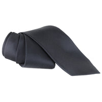 Alexander McQueen woven silk tie in a charcoal dark grey tone