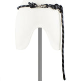 Alexander McQueen knotted rope belt in black and white