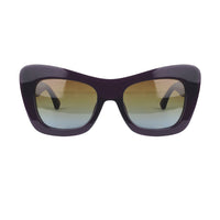 Dries Van Noten Amethyst purple oversize cat eye sunglasses eyewear