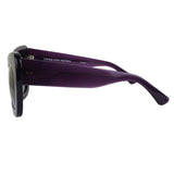 Dries Van Noten Amethyst purple oversize cat eye sunglasses eyewear