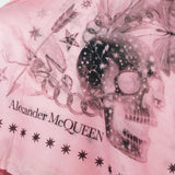 Alexander McQueen finely woven scarf in a soft modal blend The weave of the fabric has been used to create patterning with semi-sheer sections Fringed edging