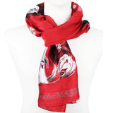 Alexander McQueen sheer chiffon silk blend scarf