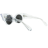 Jeremy Scott translucent winged sunglasses grey lens