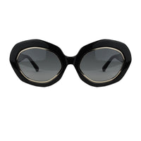 Erdem oversized sunglasses in a black and gold frame