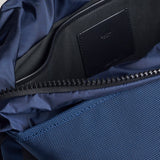 Dunhill Radial Flap Messenger Bag navy blue canvas black leather