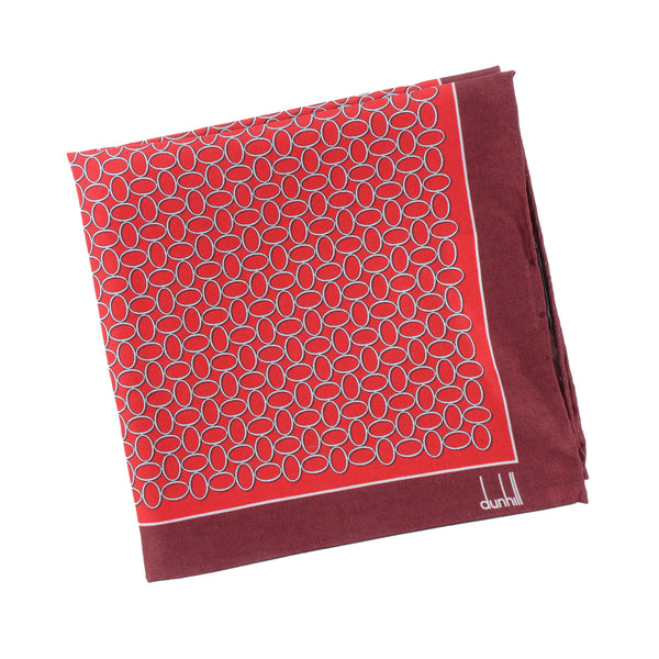 Dunhill mulberry silk pocket square Luxurious silk with an oval pattern