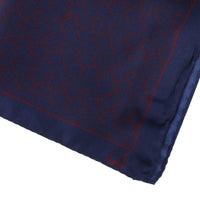 Dunhill mulberry silk pocket square Luxurious silk with an abstract longtail pattern