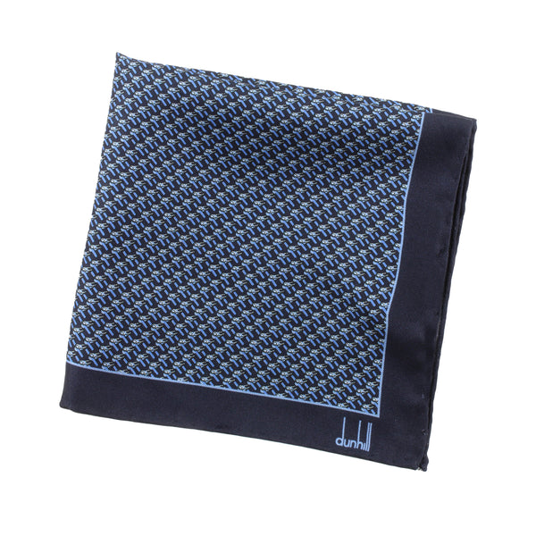 Dunhill mulberry silk pocket square Luxurious silk in an abstract zipper pattern