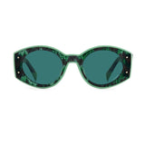 Missoni fabric encased sunglasses blue lenses