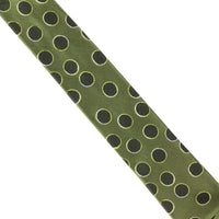 Dries Van Noten x Len Lye irregular dot patterned narrow silk tie Contrasting ink blue dot and twill stripe patterning to narrow part of tie