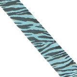 Dries Van Noten tie in a zebra jacquard pattern Monochrome zebra pattern to narrow part of tie with contrasting grey twill stripe
