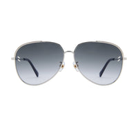 Stella McCartney aviator sunglasses in a silver tone metal frame