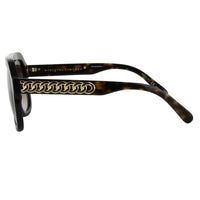 Stella McCartney SC0065S Havana brown gold chain Falabella sunglasses