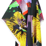 Dries Van Noten abstract floral pansy kaftan dress