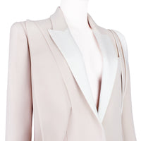 Alexander McQueen drop lapel coat in blush pink and white