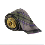 Paul Smith linen tie in a multicoloured tartan pattern