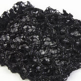 Alexander McQueen fingerless lace gloves Intricate black glass bead embellishment in a honeycomb pattern