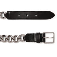 Alexander McQueen curb chain belt in a silver tone metal