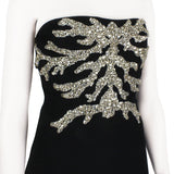 Alexander McQueen luxurious Mycelium cocktail dress A strapless dress with intricate mycelium inspired crystal, brocade and beading