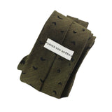 Dries Van Noten abstract patterned khaki green and black tie