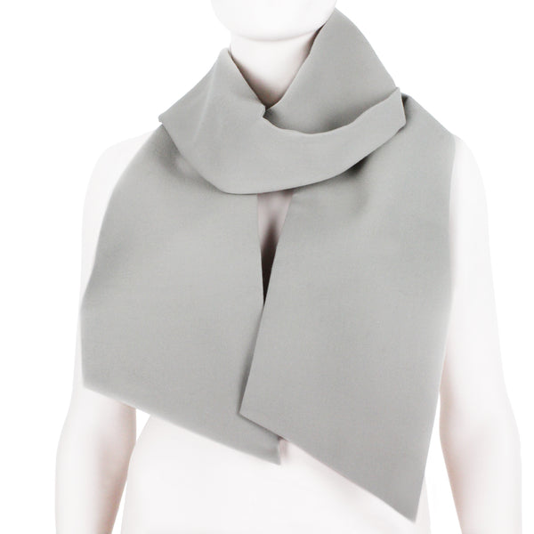 Jil Sander scarf in a pale grey twill wool fabric