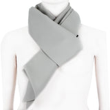 Jil Sander scarf in a pale grey twill wool fabric