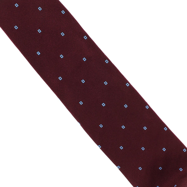 Dunhill woven twill tie with a rectangular dot pattern