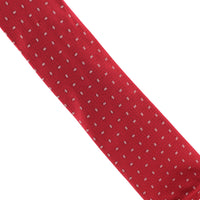 Dunhill luxuriously thick Mulberry silk tie in a neats pattern red tone