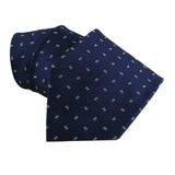 Dunhill luxuriously thick Mulberry silk tie in a neats pattern