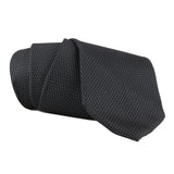Dunhill luxurious mulberry silk tie in a small engine turn pattern charcoal grey
