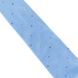 Dunhill neats patterned tie in a woven silk cornflower blue