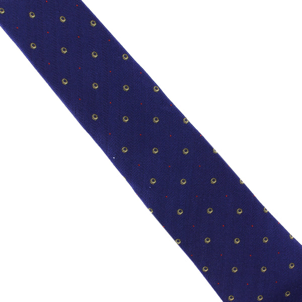 Dunhill hexbolt patterned silk tie Hexbolt pattern inspired by components from automotive engineering blue