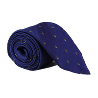 Dunhill hexbolt patterned silk tie Hexbolt pattern inspired by components from automotive engineering blue