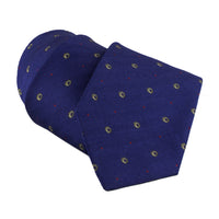 Dunhill hexbolt patterned silk tie Hexbolt pattern inspired by components from automotive engineering blue