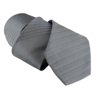 Dunhill mulberry silk tie in a monochrome herringbone and pinstripe pattern Change of scale to pinstripe patterning mid grey