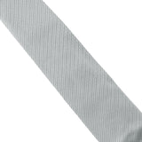 Dunhill herringbone patterned silk tie light grey