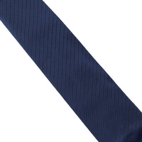 Dunhill herringbone patterned silk tie cobalt blue