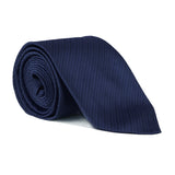 Dunhill herringbone patterned silk tie cobalt blue