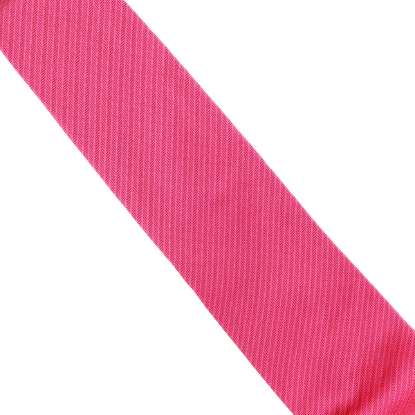 Dunhill herringbone patterned silk tie pink