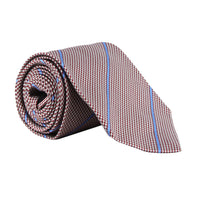 Dunhill fine houndstooth and stripe patterned silk tie