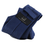 Dunhill silk tie In a fine corded stripe pattern navy blue