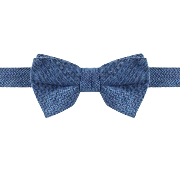 Dunhill luxurious cashmere and silk bow tie in a herringbone pattern An adjustable pre-tied bow tie