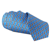 Dunhill luxurious mulberry silk tie in a Duke Lock print