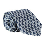 Dunhill luxurious mulberry silk tie in a Duke Lock print