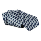 Dunhill luxurious mulberry silk tie in a Duke Lock print